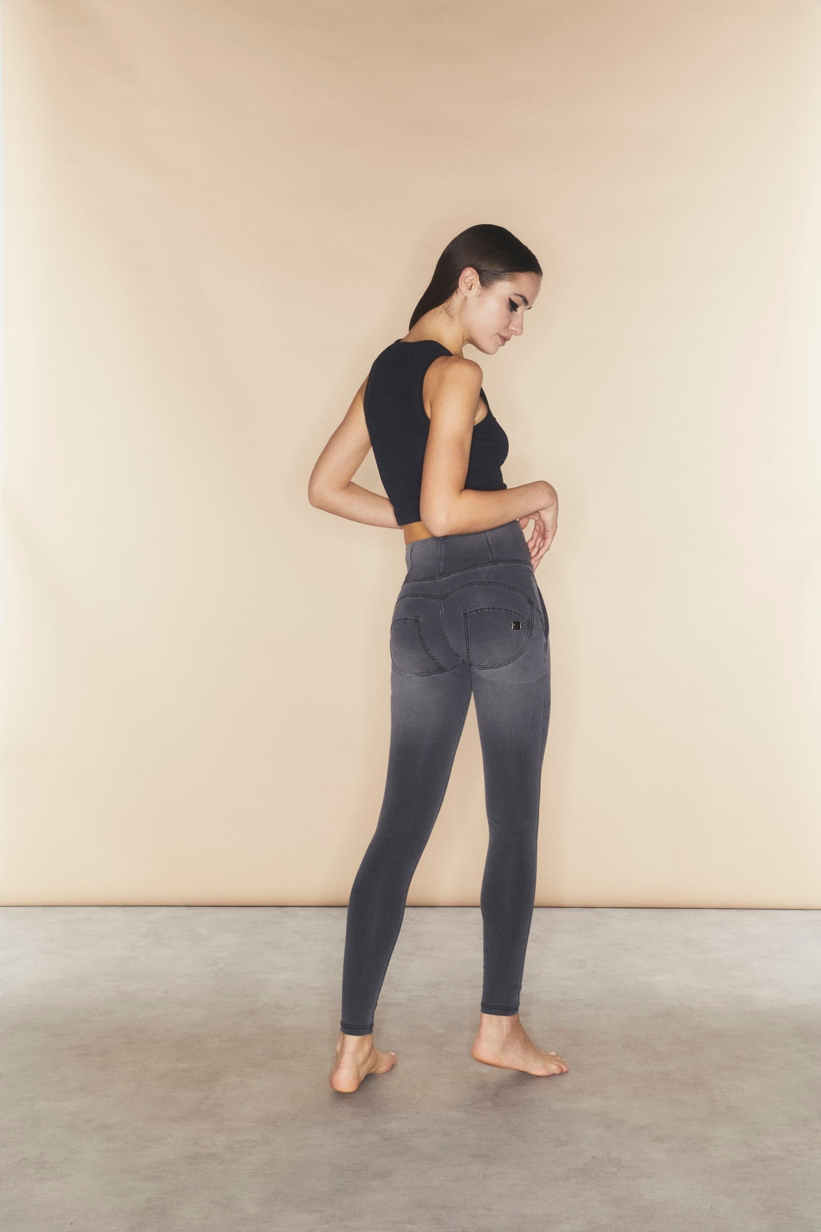 (WRUP2BHF404-J125N) WR.UP® Denim Washing met Hoge Knoopsluiting