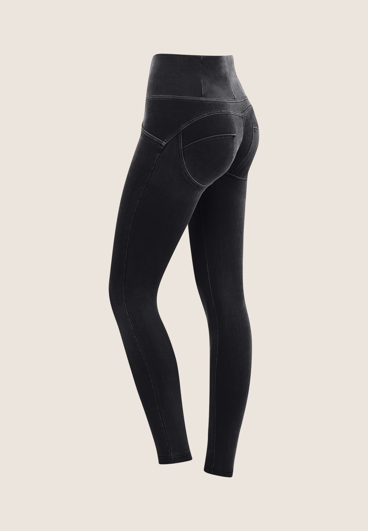 (WRUP2BHF420-N) Donker Grijze High Waist WR.UP® en Zacht Katoen met Knoopsluiting agrandi