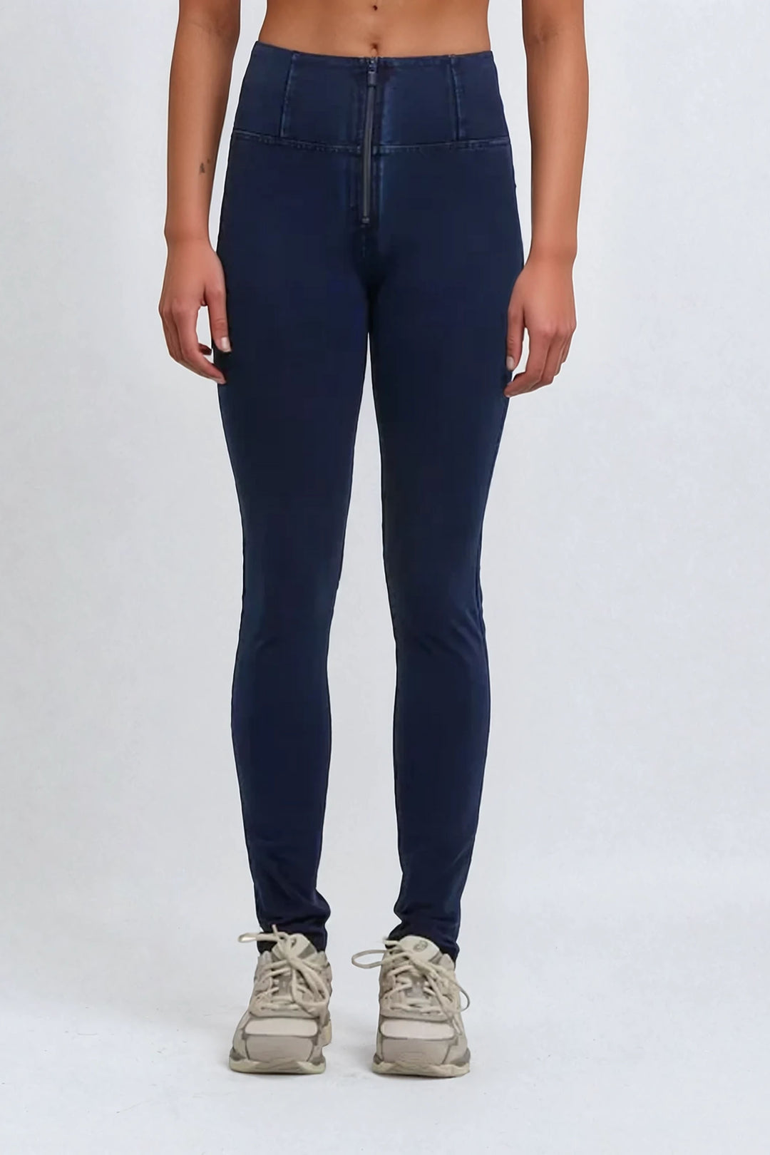 WRUP2HC002ORG-J0B Blauwe WR.UP® met Hoge Taille en Zip in Denim Look