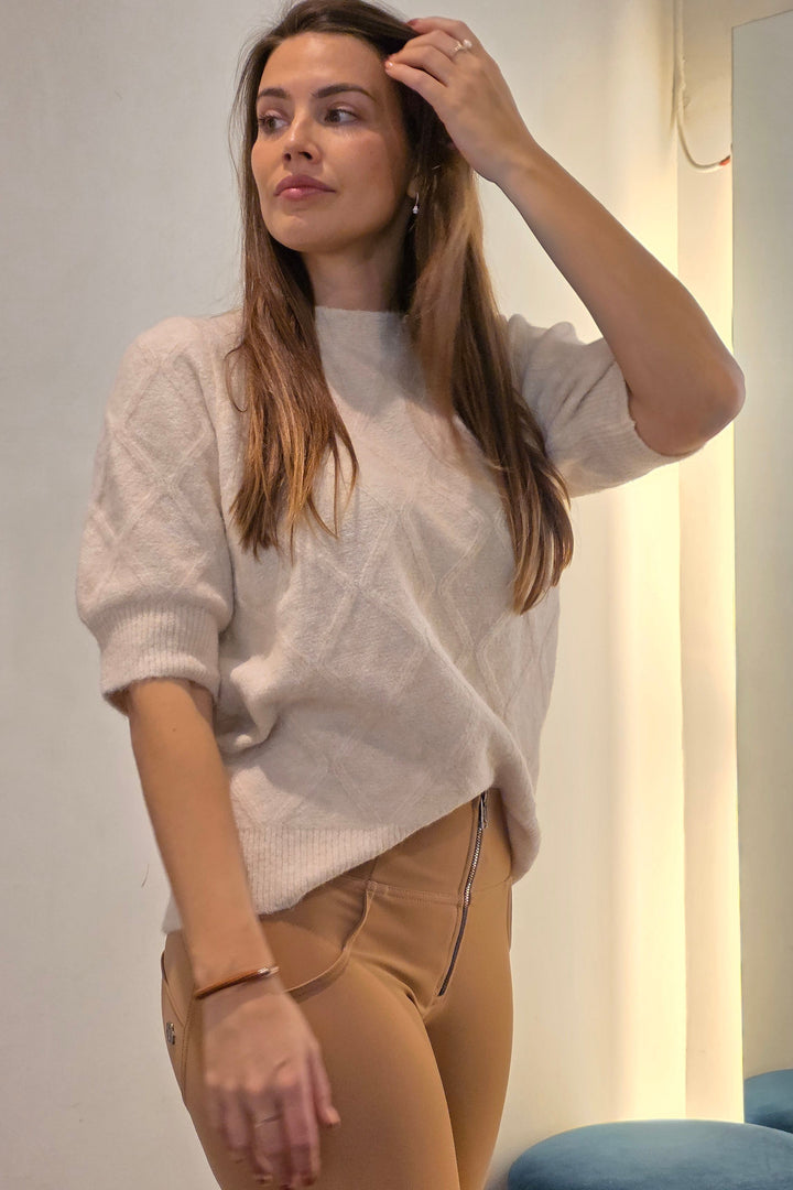 (WRUP2HC006PREC-M44) Leather Look WR.UP® met Hoge Taille en Rits Sluiting