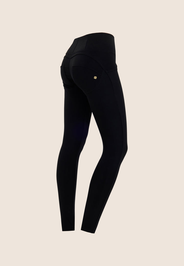 (WRUP2HF2564-N) Nylon Jersey Stretch Skinny Black pant