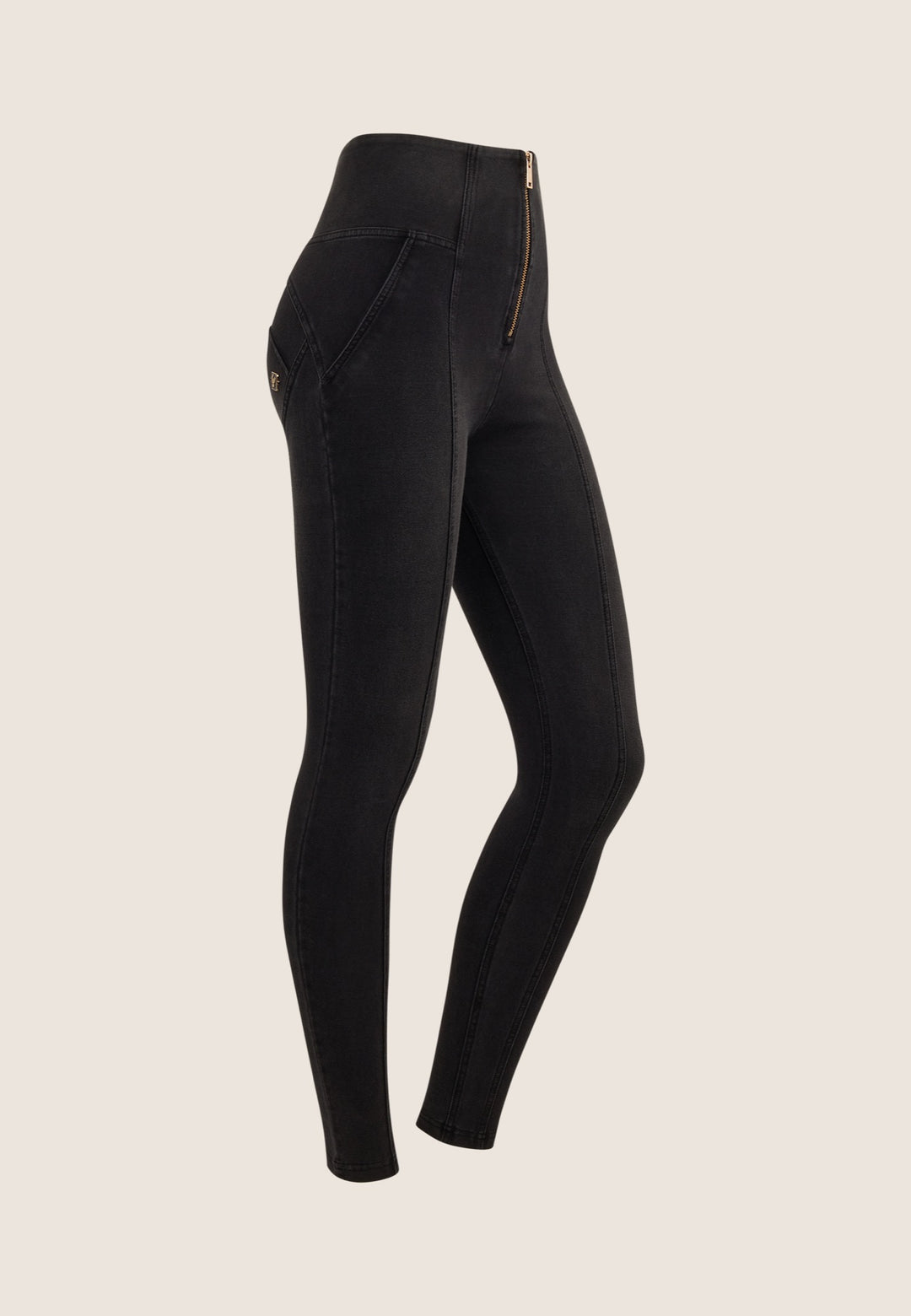 (WRUP2HF401-J7N) High Waist WR.UP® with Hip Details and Gold Zip