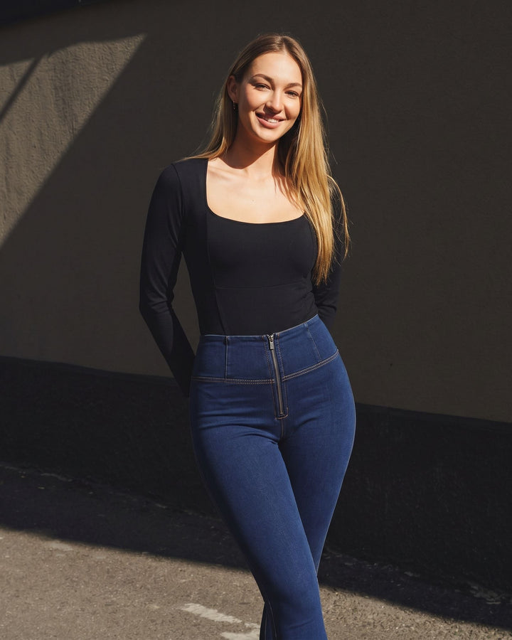 (WRUP2HHC002ORG-J115Y) Denim Look WR.UP® met een Super Hoge Taille