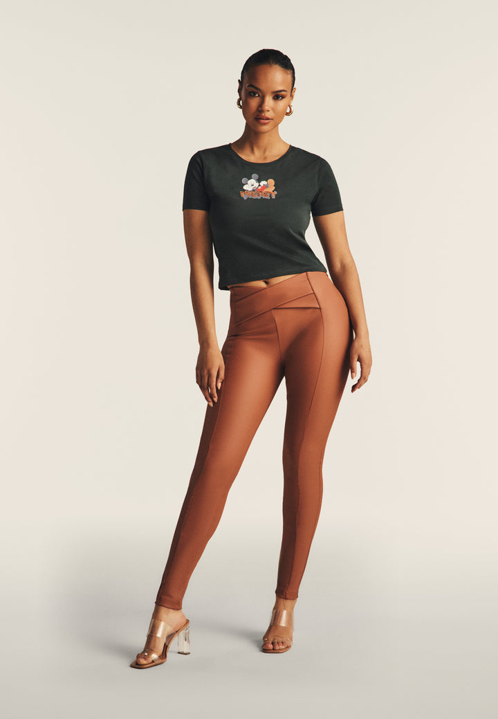 (WRUP2HS2530-M110) Faux Leather WR.UP® met Cross-over Waistband ♥