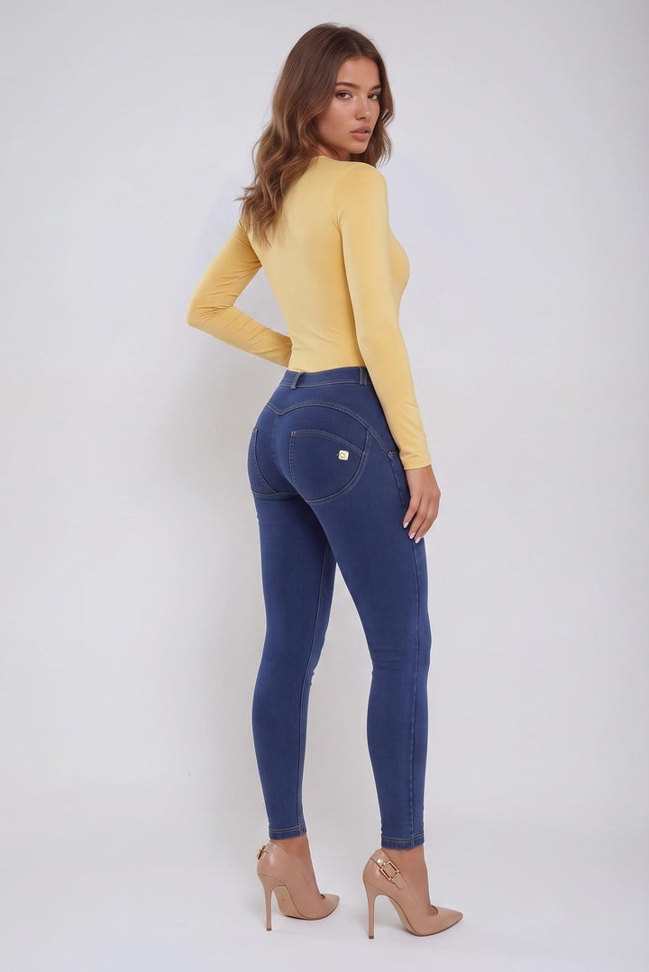 (WRUP1RC002-J0Y) Blauwe WR.UP® Regular Waist in Denim Look
