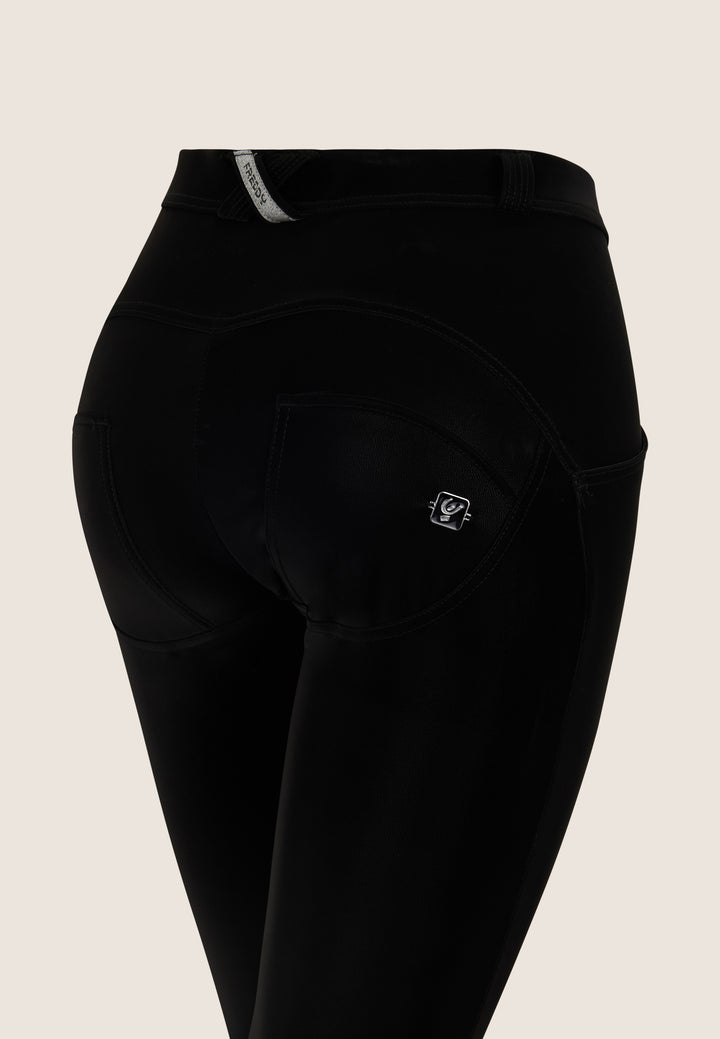 (WRUP2RF2571-N) Recycled faux leather Skinny Black pant