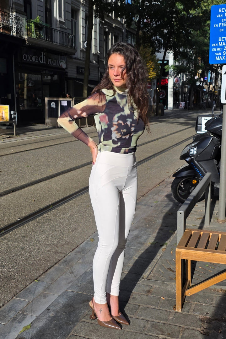 (WRUP2SHF313-Z102)  Leather Look WR.UP® met Hoge Taille en Stoere Stiksels