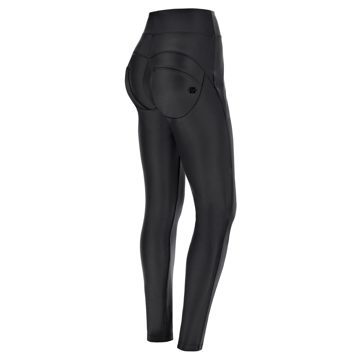 (WRUP2SHF313-N) Leather Look WR.UP® met Hoge Taille en Stoere Stiksels enlarged