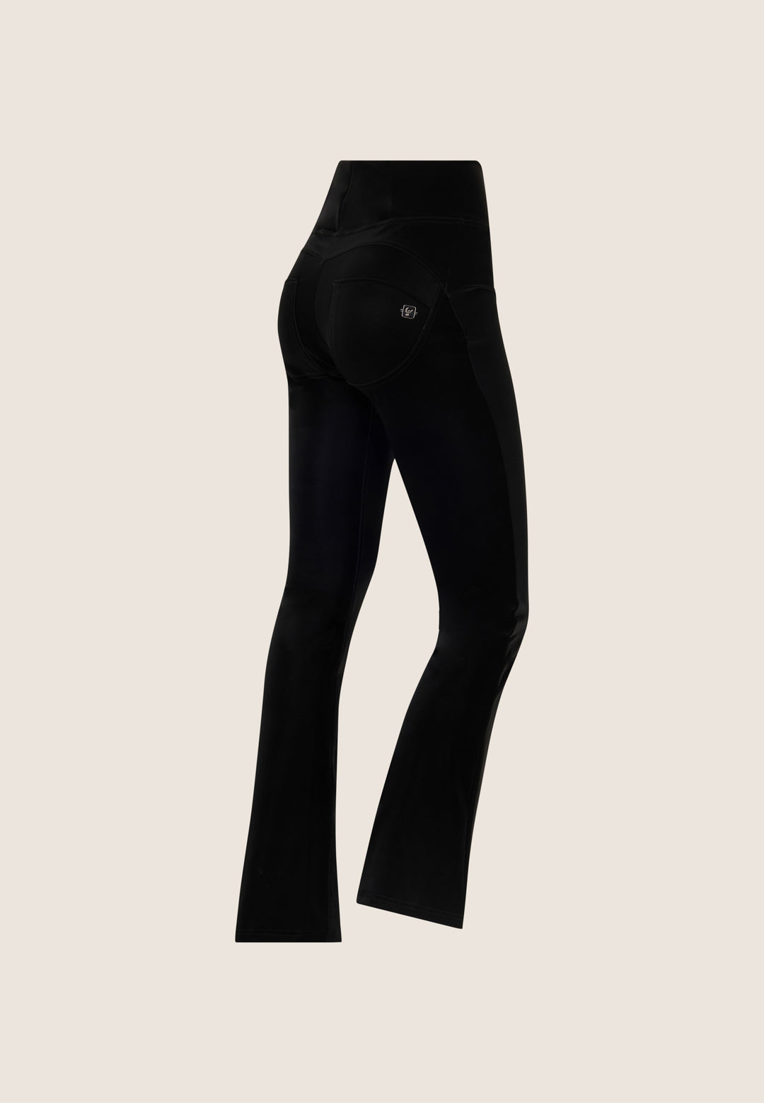 (WRUP47HF2576-N) Recycled faux leather Flare Fit Black pant