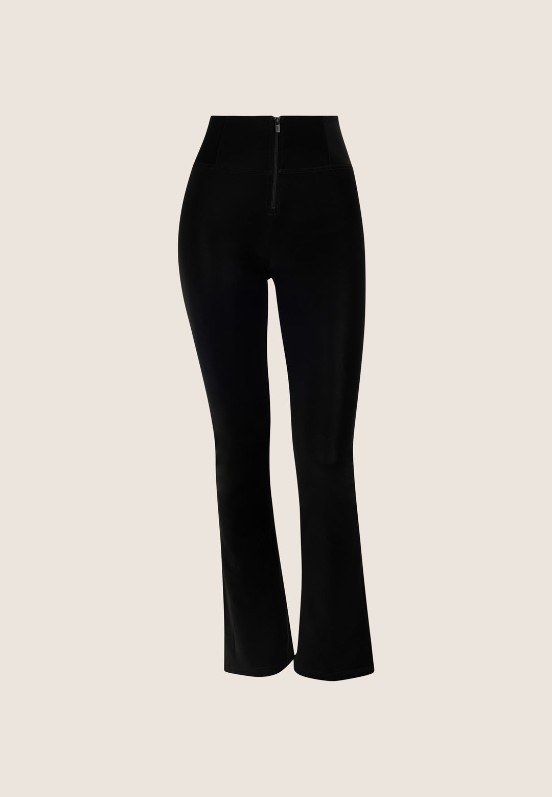 (WRUP47HF2576-N) Recycled faux leather Flare Fit Black pant