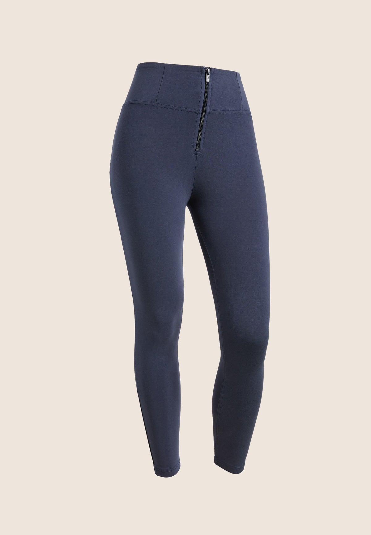 (WRUP4HC001ORG-B94) Organic Cotton Heavy Jersey stretch Skinny Ankle length Blue pant enlarged