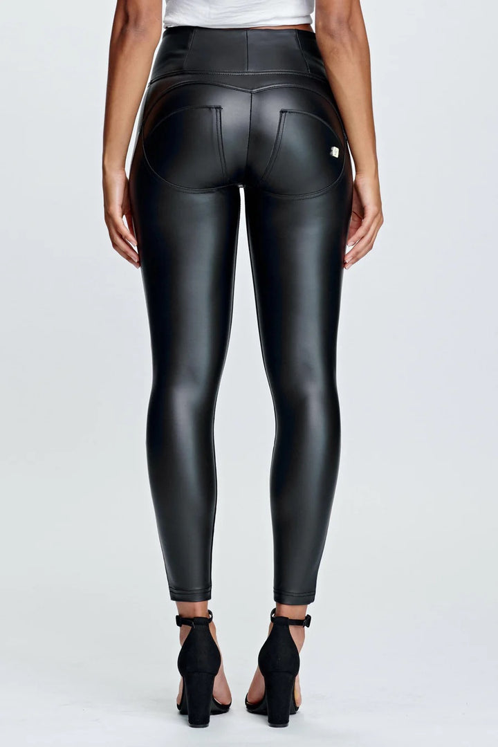 (WRUP4HC006PREC-N)  Leather Look WR.UP® met Hoge Taille in Enkel Lengte