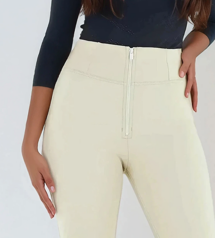 (WRUP2HC006PREC-Z106) Leather Look WR.UP® met Hoge Taille en Rits Sluiting