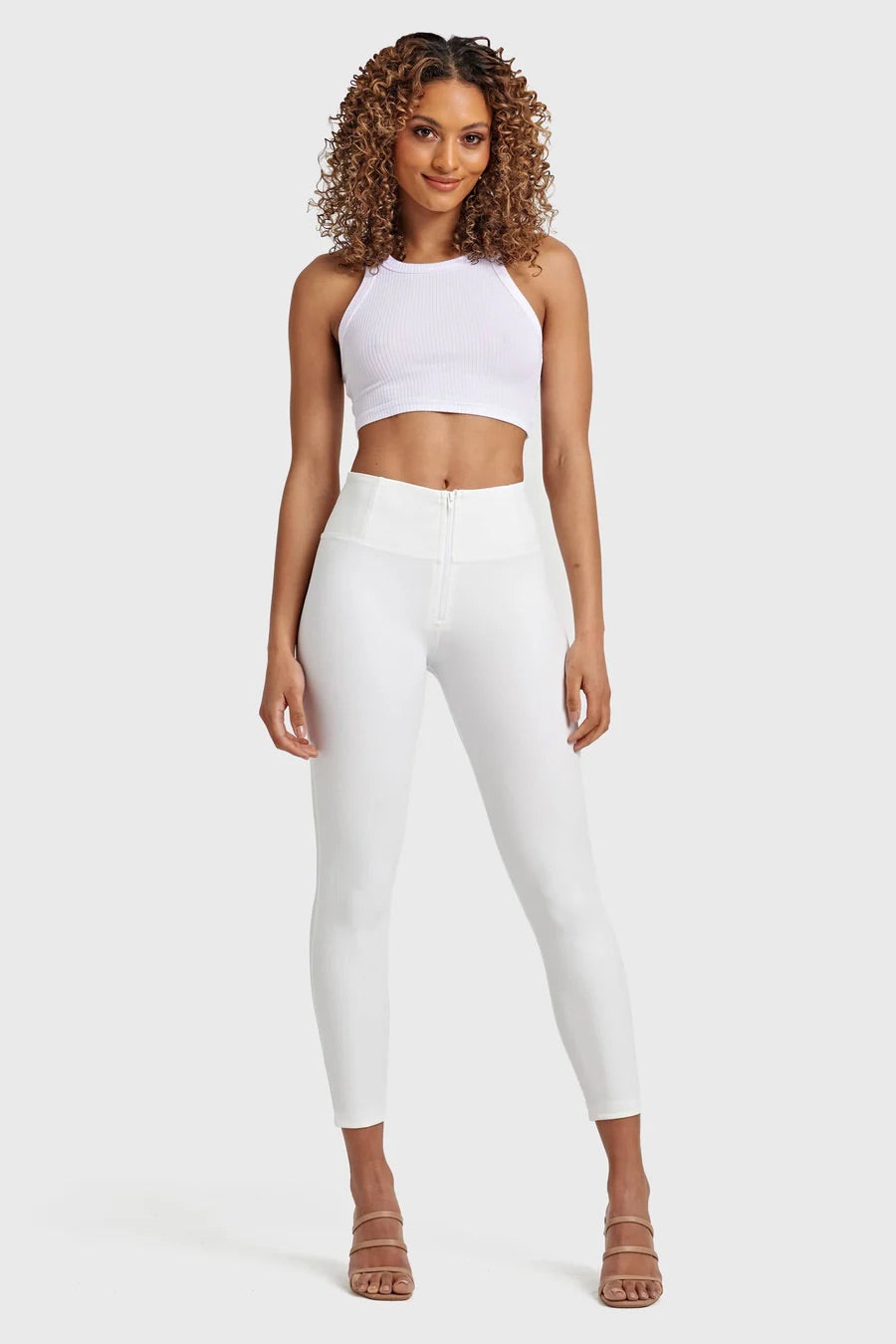 (WRUP4HC006PREC-W) Leather Look WR.UP® met Hoge Taille in Enkel Lengte