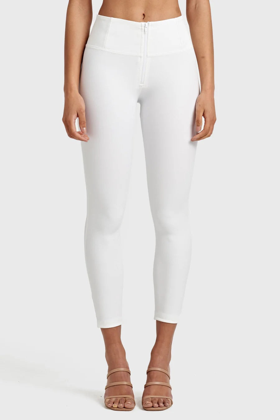 (WRUP4HC006PREC-W) Leather Look WR.UP® met Hoge Taille in Enkel Lengte