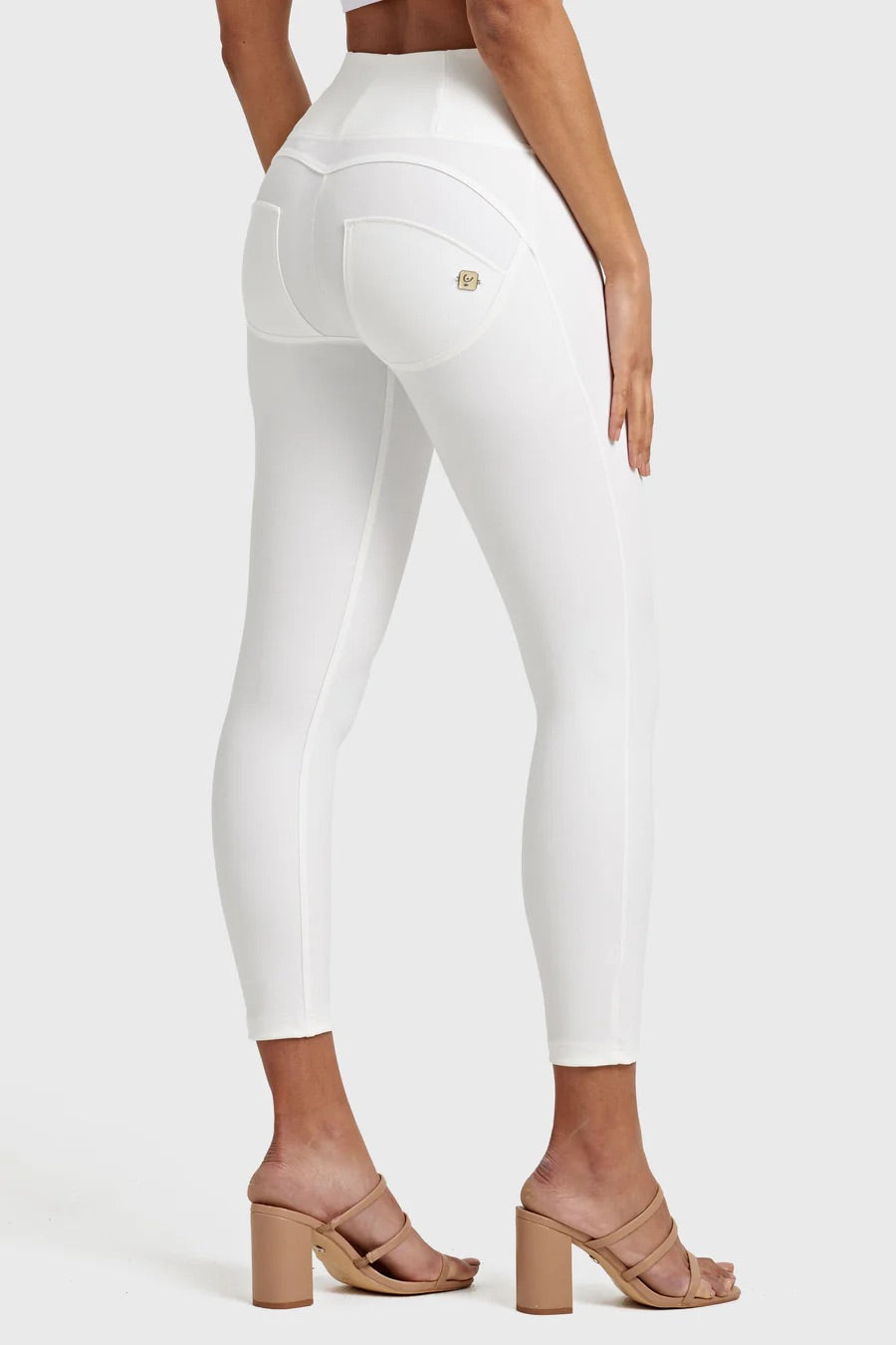 (WRUP4HC006PREC-W) Leather Look WR.UP® met Hoge Taille in Enkel Lengte