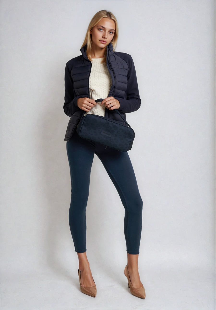 Organic Cotton Heavy Jersey stretch Skinny Ankle length Blue pant