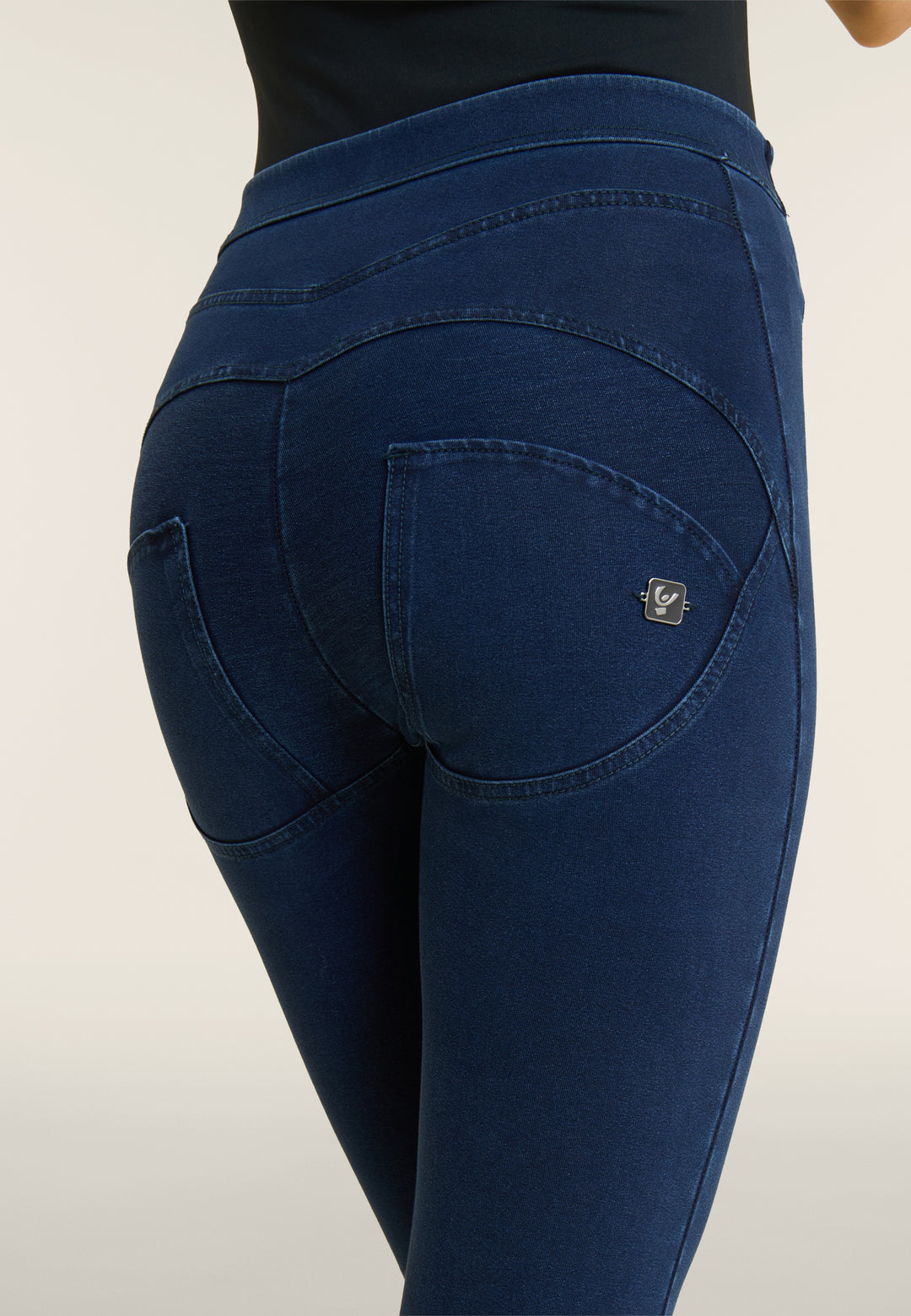 (WRUP4HF2574-J0B) Denim stetch Organic cotton Skinny Ankle length Blue Denim pant