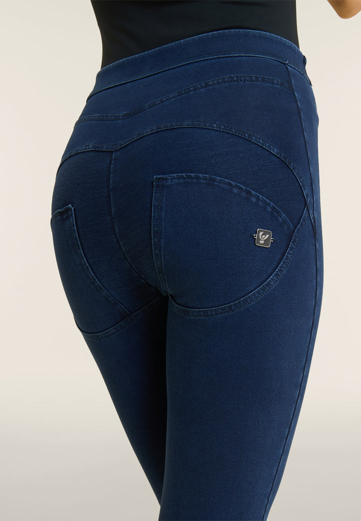 (WRUP4HF2574-J0B) Denim stetch Organic cotton Skinny Ankle length Blue Denim pant