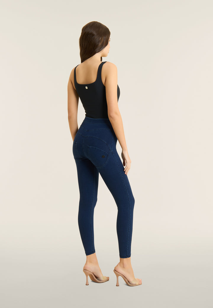 (WRUP4HF2574-J0B) Denim stetch Organic cotton Skinny Ankle length Blue Denim pant