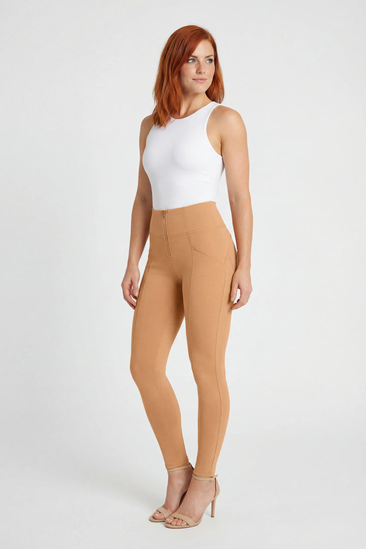 (WRUP4HS427-M44) Ankle Length WR.UP® High Waist with Gold Zip