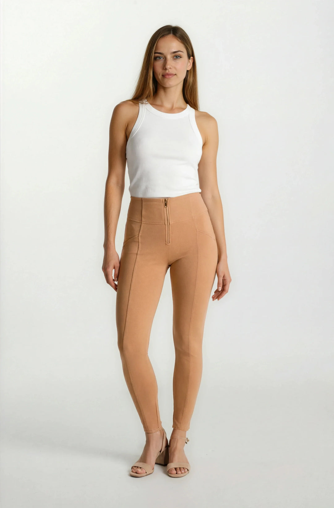 (WRUP4HS427-M44) Ankle Length WR.UP® High Waist with Gold Zip