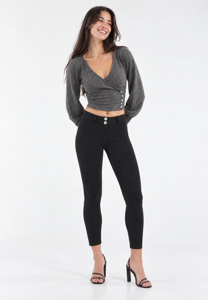 (WRUP4RC001ORG-N) Black WR.UP® Basic with a Regular Waist in Ankle Length in Soft Cotton