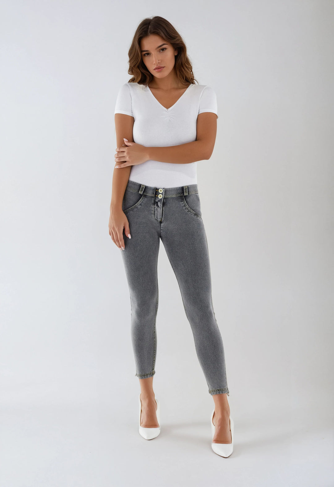 WRUP4RC002ORG-J3Y Denim Look Regular Waist WR.UP® in Enkel Lengte