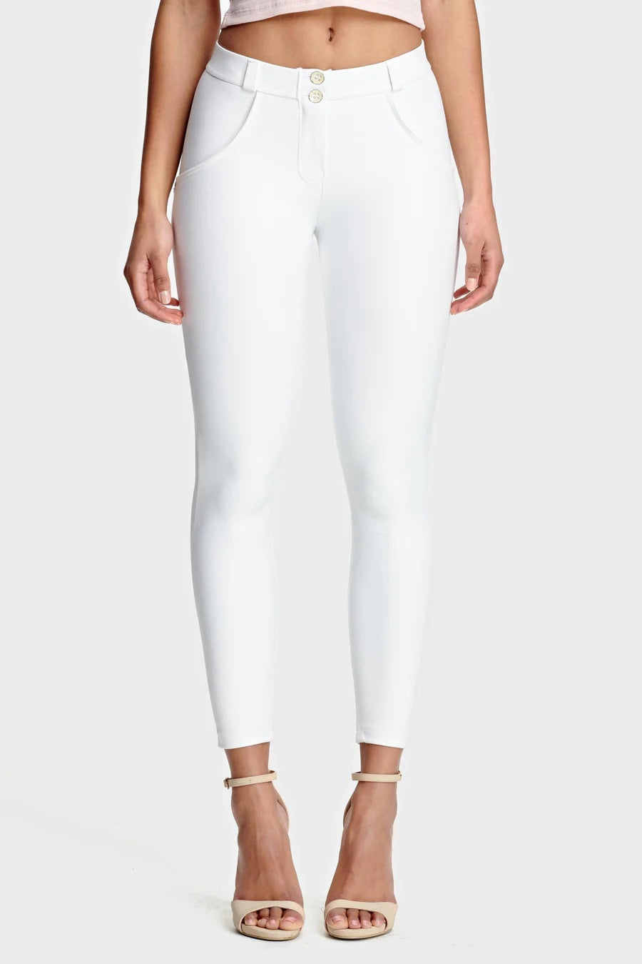 (WRUP4RC006PREC-W) Leather Look Regular Waist WR.UP® in Enkel Lengte enlarged