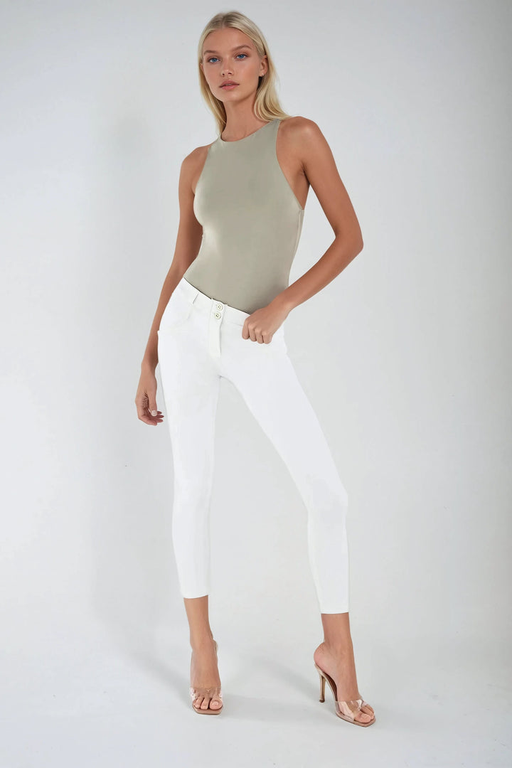 (WRUP4RC006PREC-W) Leather Look Regular Waist WR.UP® in Enkel Lengte