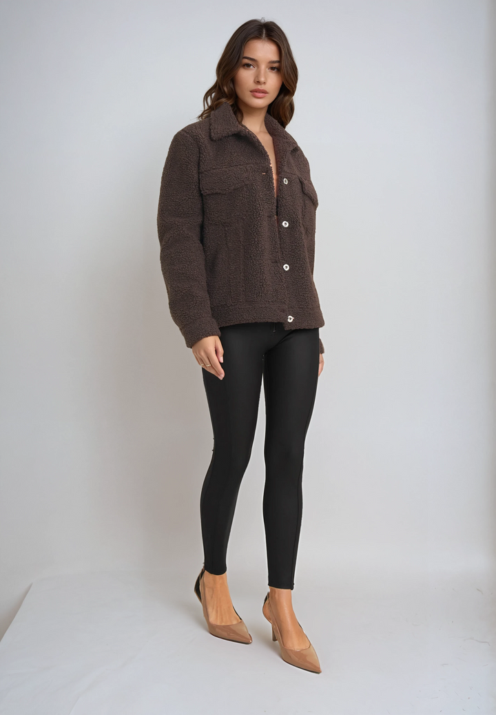 ( WRUP4RMF2512-N) Recycled faux leather Skinny Ankle length Black pant