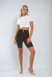 (WRUP7SHS444-N) Super High Waist WR.UP® Biker Shorts with 3 Buttons