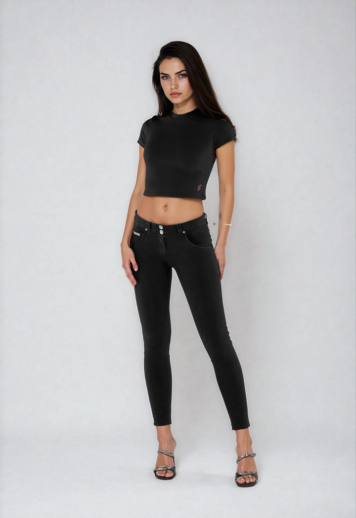 (WRUPSNUG1RC017-N) Zwarte WR.UP® Jeans in Woven Denim met Regular Waist
