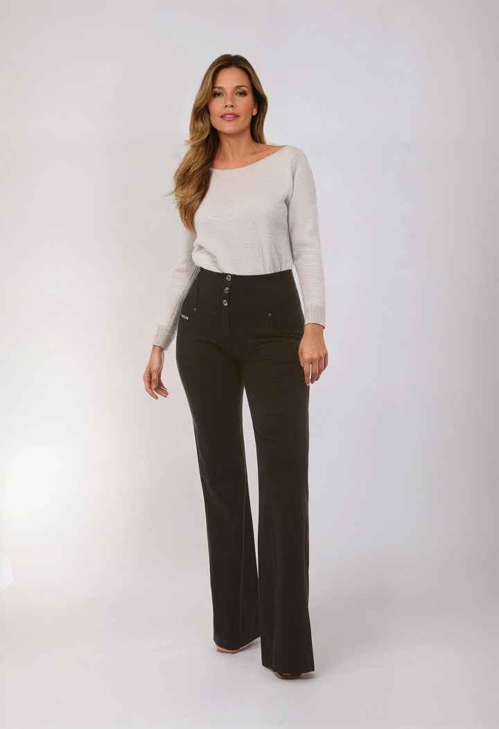 (WRUPSNUG29SHF324-N) Woven Denim Flared WR.UP® Jeans met Hoge Taille