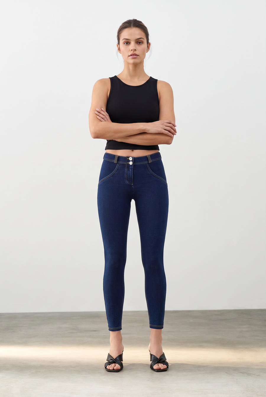 Denim Look Regular Waist WR.UP® in Enkel Lengte ander aanzicht