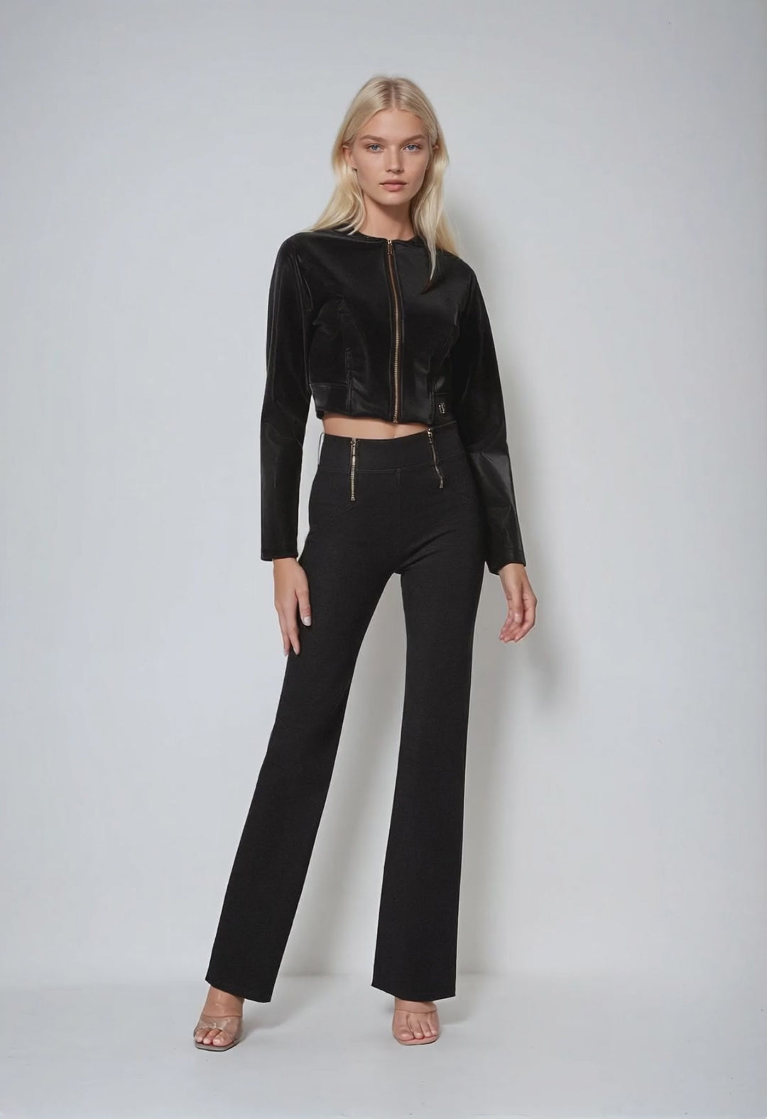 (WRUPSNUG11HF411-N) High Waist WR.UP® met Gouden Details in Woven Denim