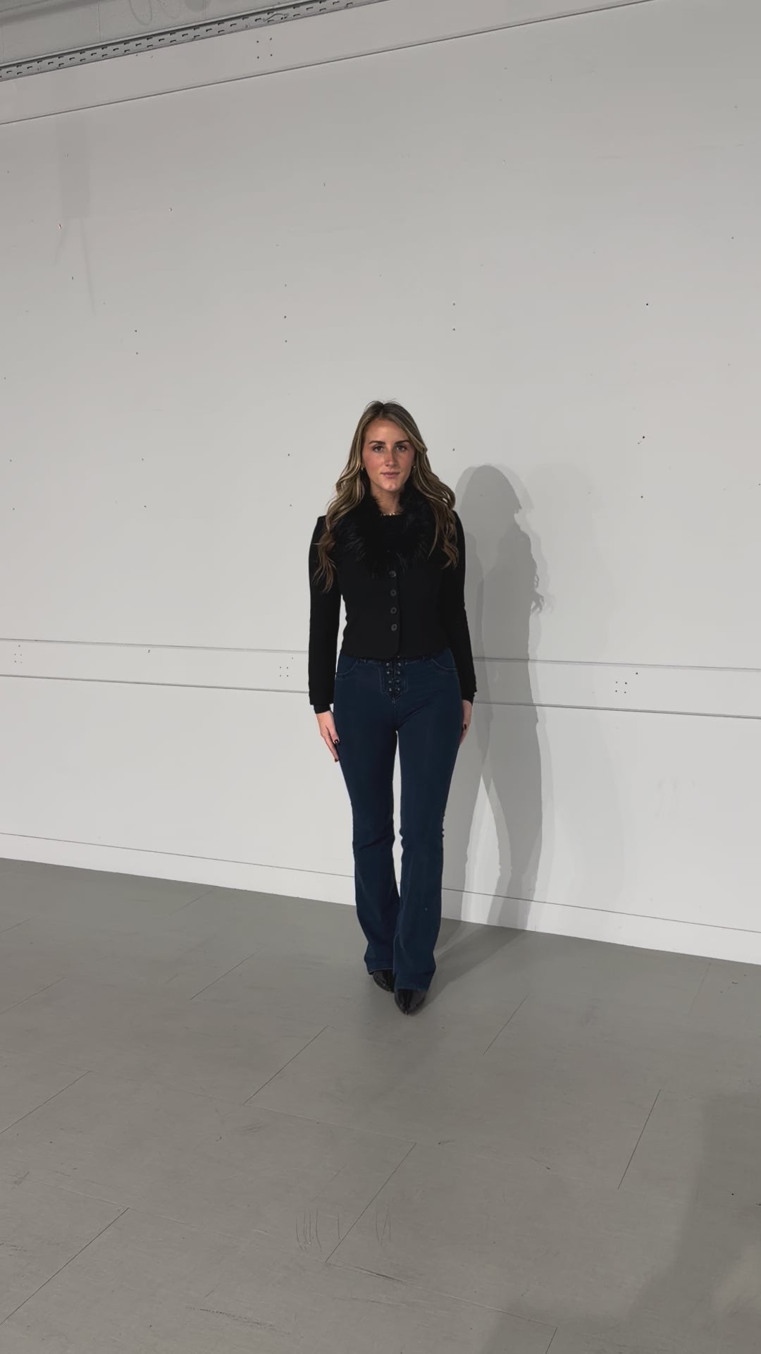 (WRUP11HF2573-J0B) Denim Stretch Organic cotton Flare Fit Blue Denim pant