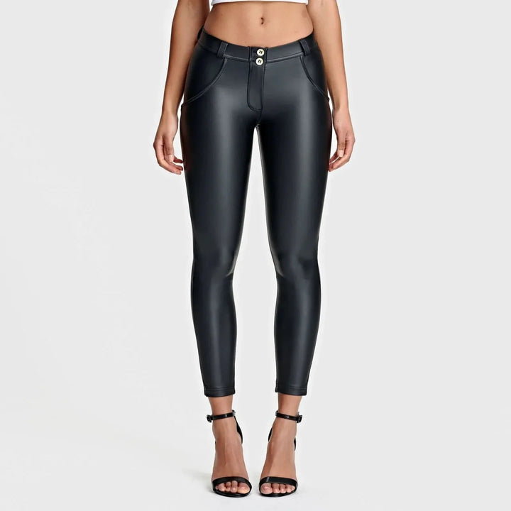 (WRUP4RC006PREC-N) Zwarte WR.UP® Enkellange Legging met Lederlook