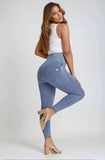 (WRUP1HC002NS-J4Y)  Blauwe Curvy WR.UP® Push Up Jeans met een Hoge Taille en Zip