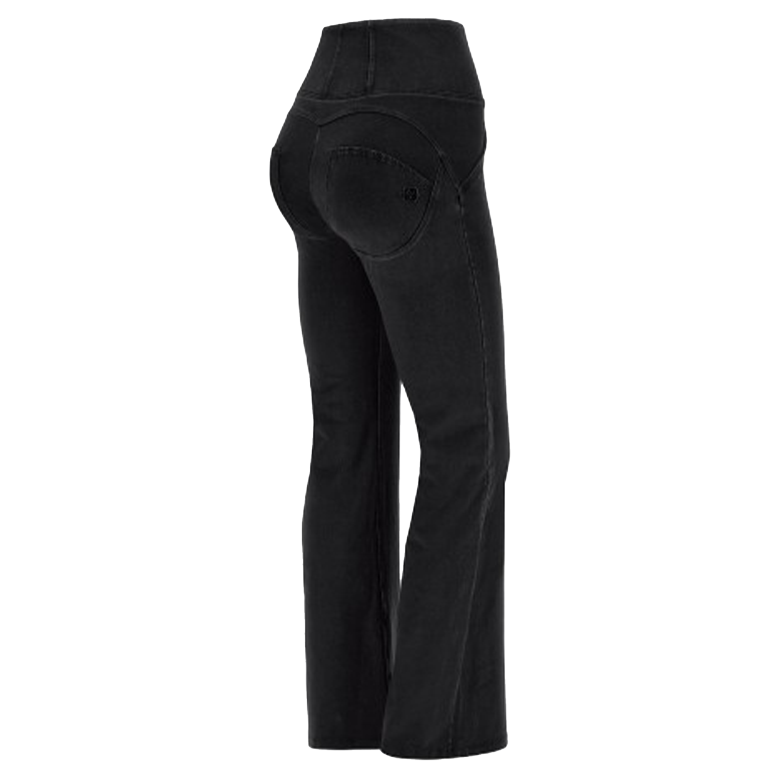 (WRUP29HF315-J7N) Zwarte WR.UP® Flared Jeans met een Hoge Taille en Ritssluiting