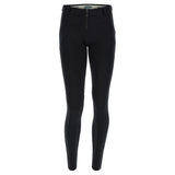 (WRUP2RF341-N) Zwarte Biker WR.UP® in Regular Waist met Ritssluiting