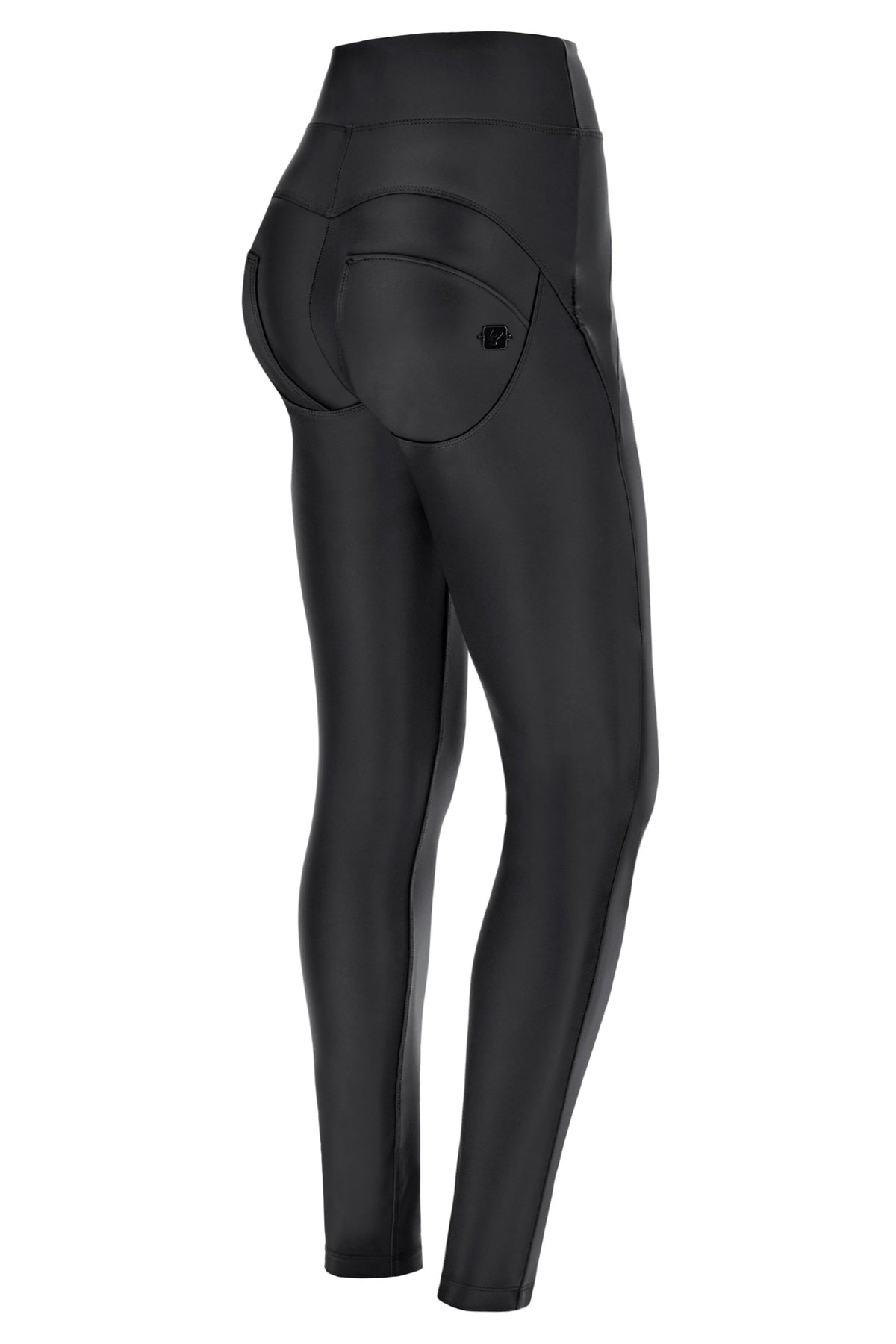 (WRUP2SHF313-N) Leather Look WR.UP® met Hoge Taille en Stoere Stiksels enlarged