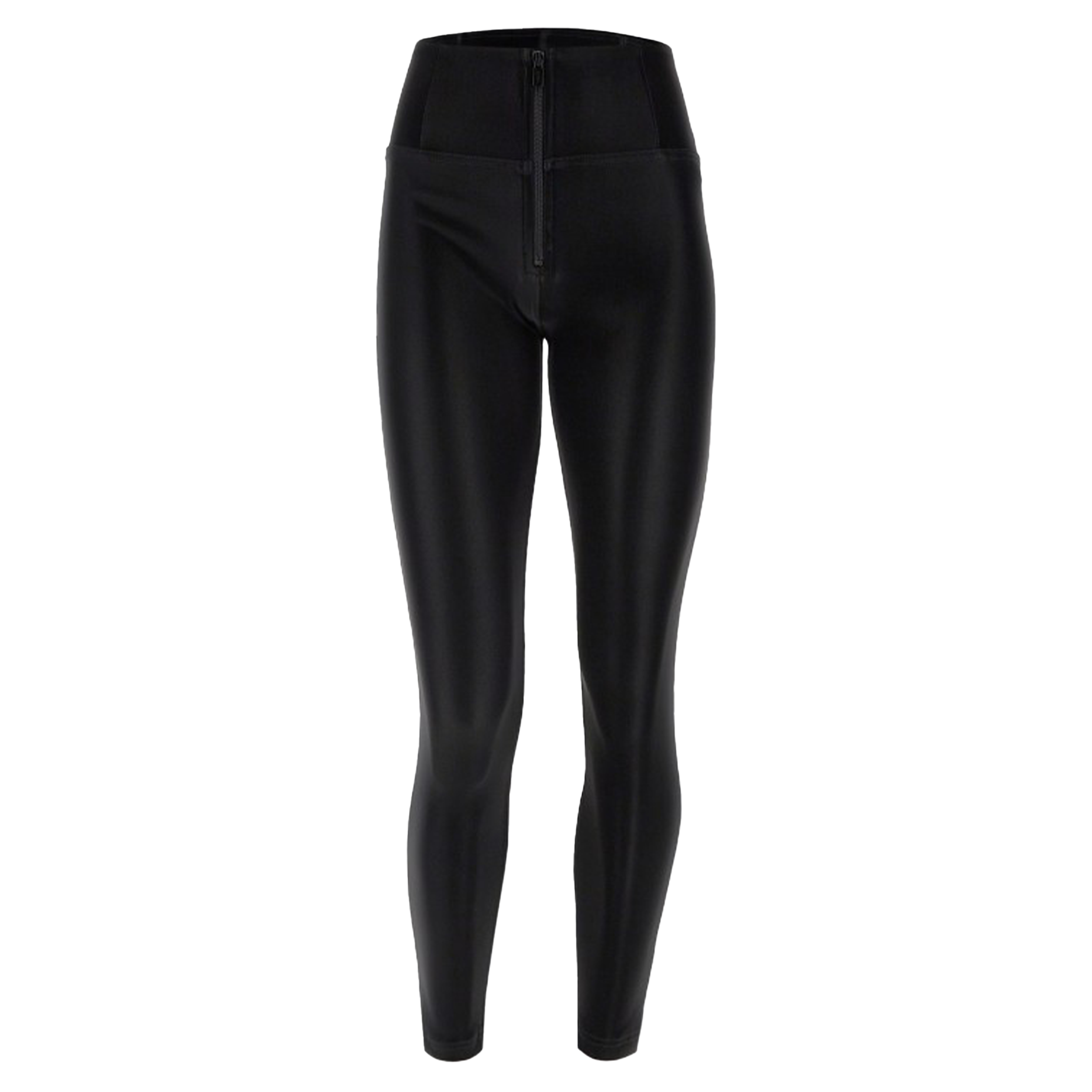 Fashion Design Women's Wetlook Leather Look Leggings, black : :  Fashion