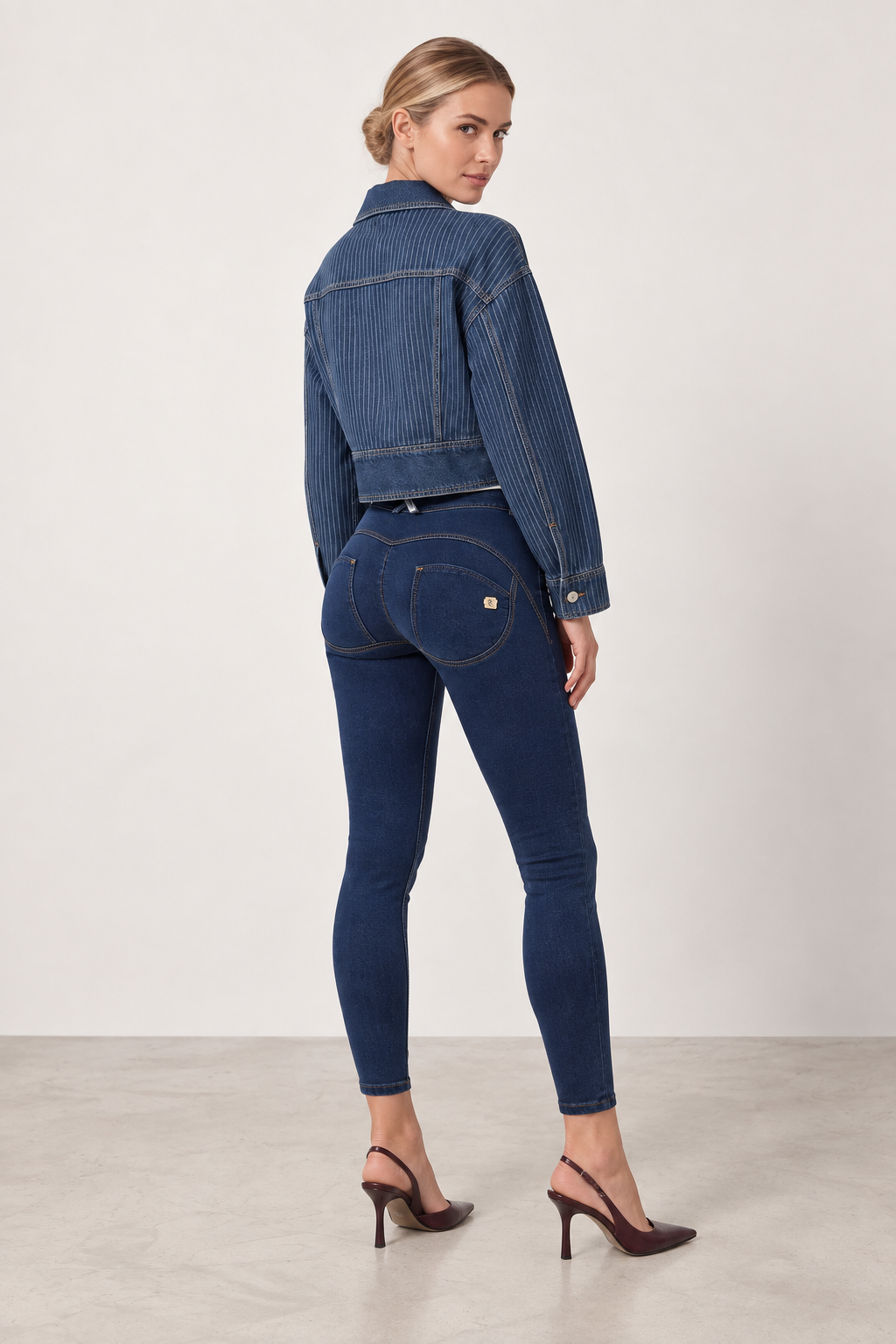 (WRUP4RC002ORG-J0Y) Denim Look Regular Waist WR.UP® in Enkel Lengte