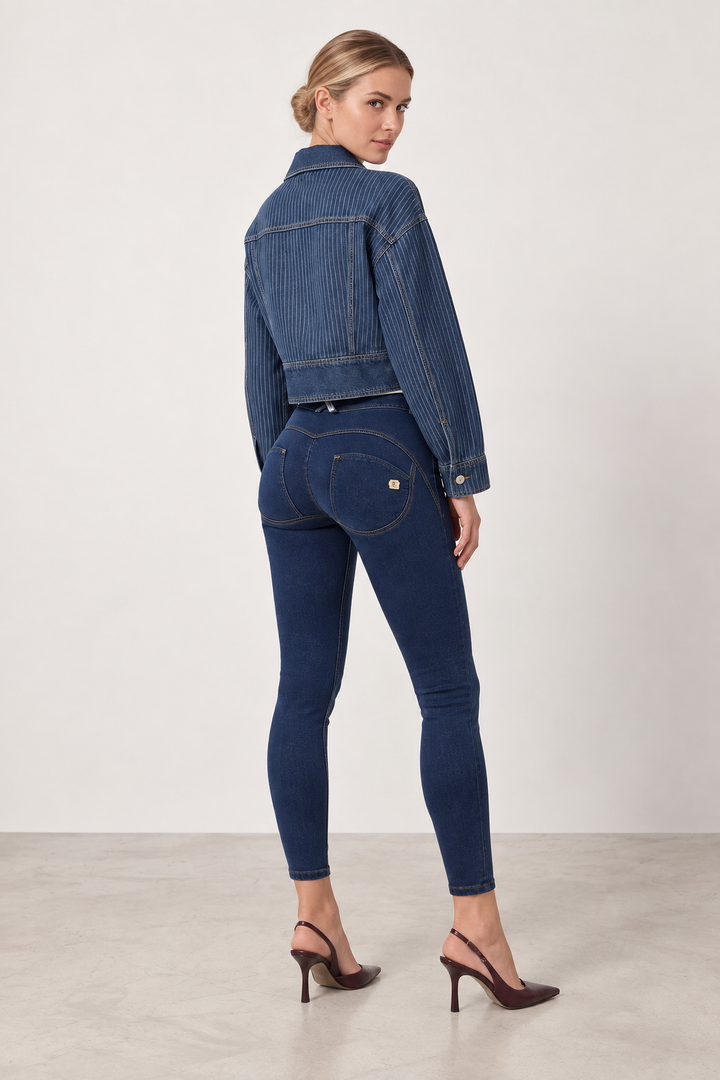 (WRUP4RC002ORG-J0Y) Denim Look Regular Waist WR.UP® in Enkel Lengte