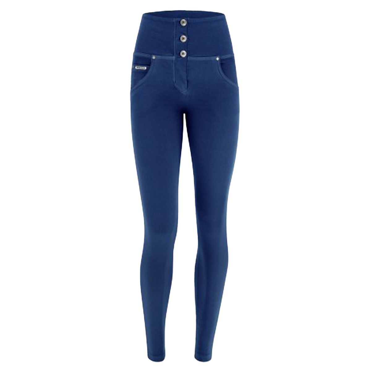(WRUPSNUG2BHC017-B57) Blauwe WR.UP taille haute avec fermeture éclair en denim tissé agrandi