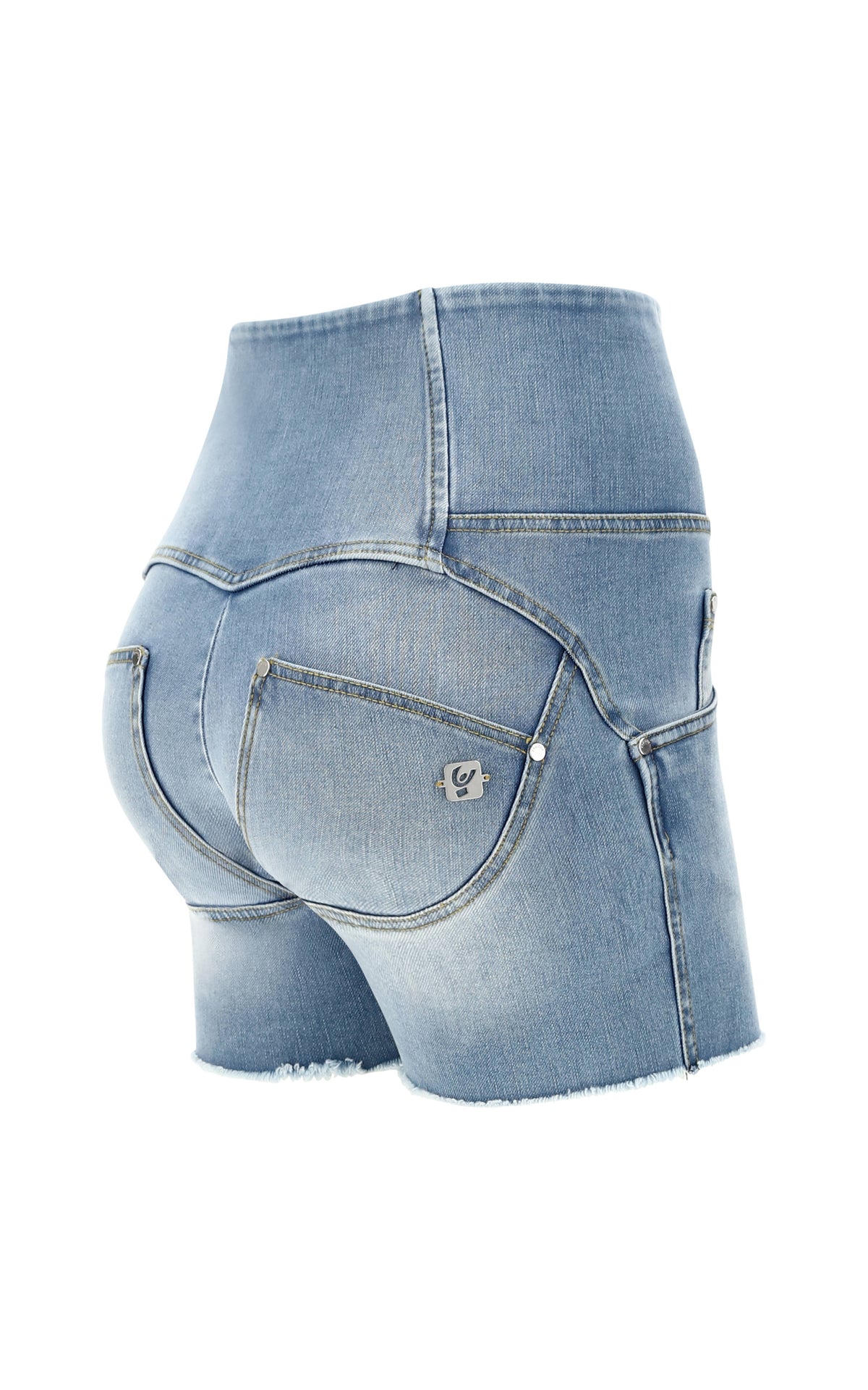 (WRUPSNUG9HS245-J79Y) Hippe Denim Short avec un haut bouton ! agrandi