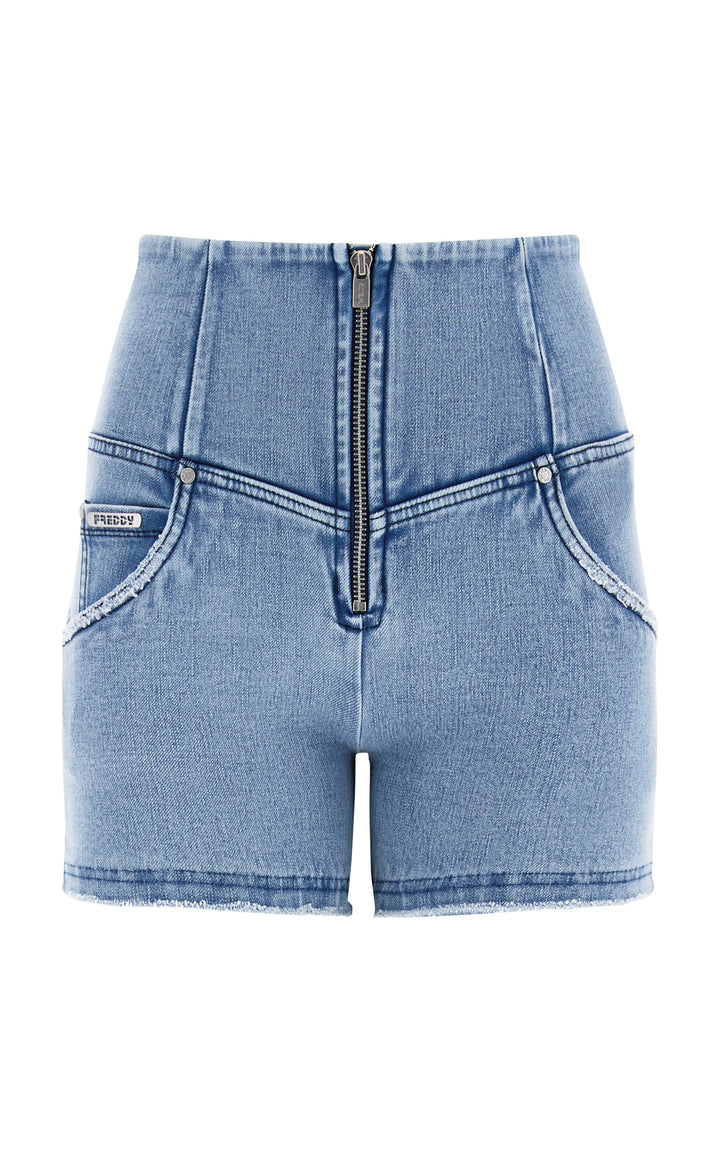 (WRUPSNUG9HS317-J107B) Hippe Denim Short met een Hoge Taille en Reel Pockets!