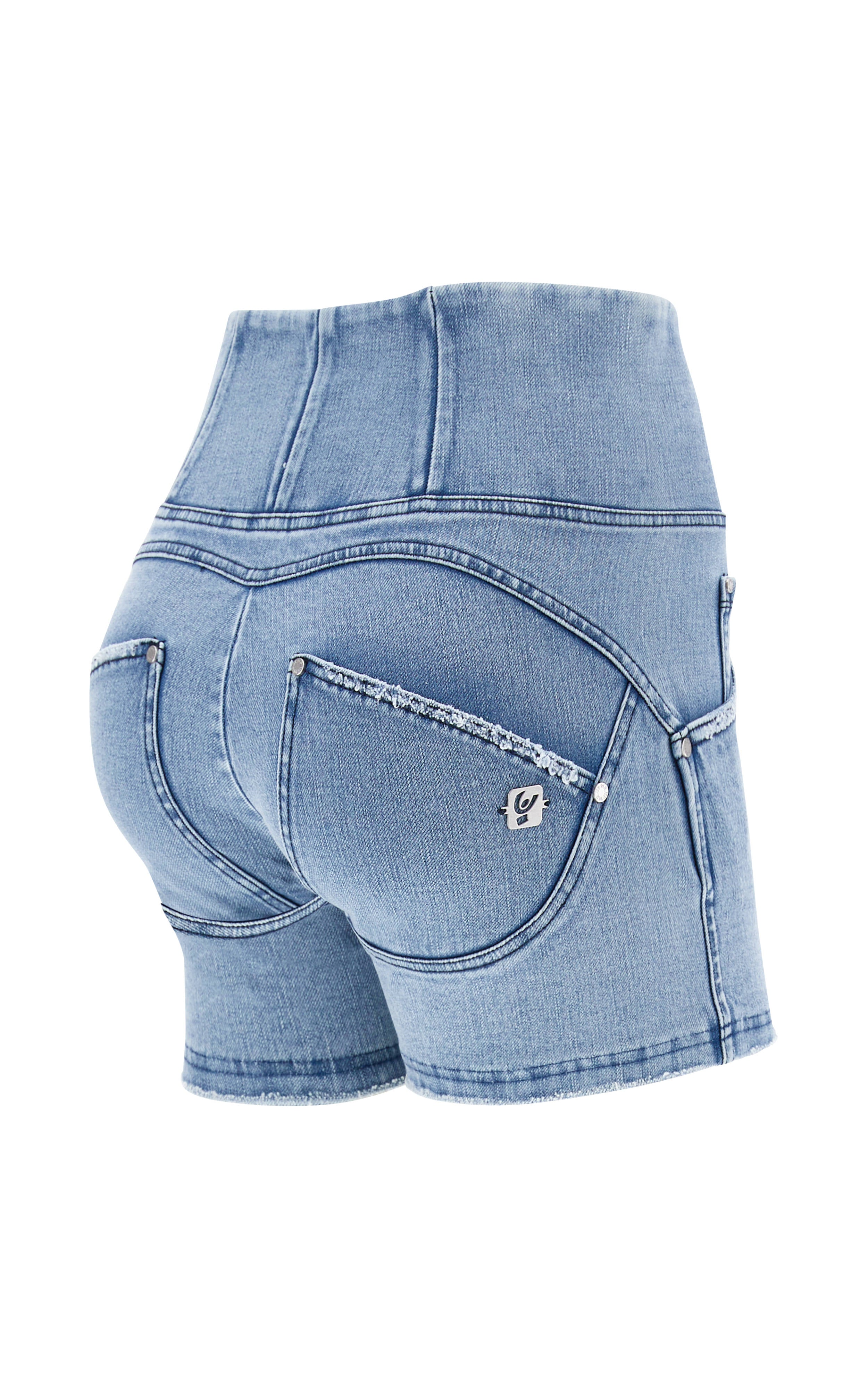 (WRUPSNUG9HS317-J107B) Hippe Denim Short met een Hoge Taille en Reel Pockets!