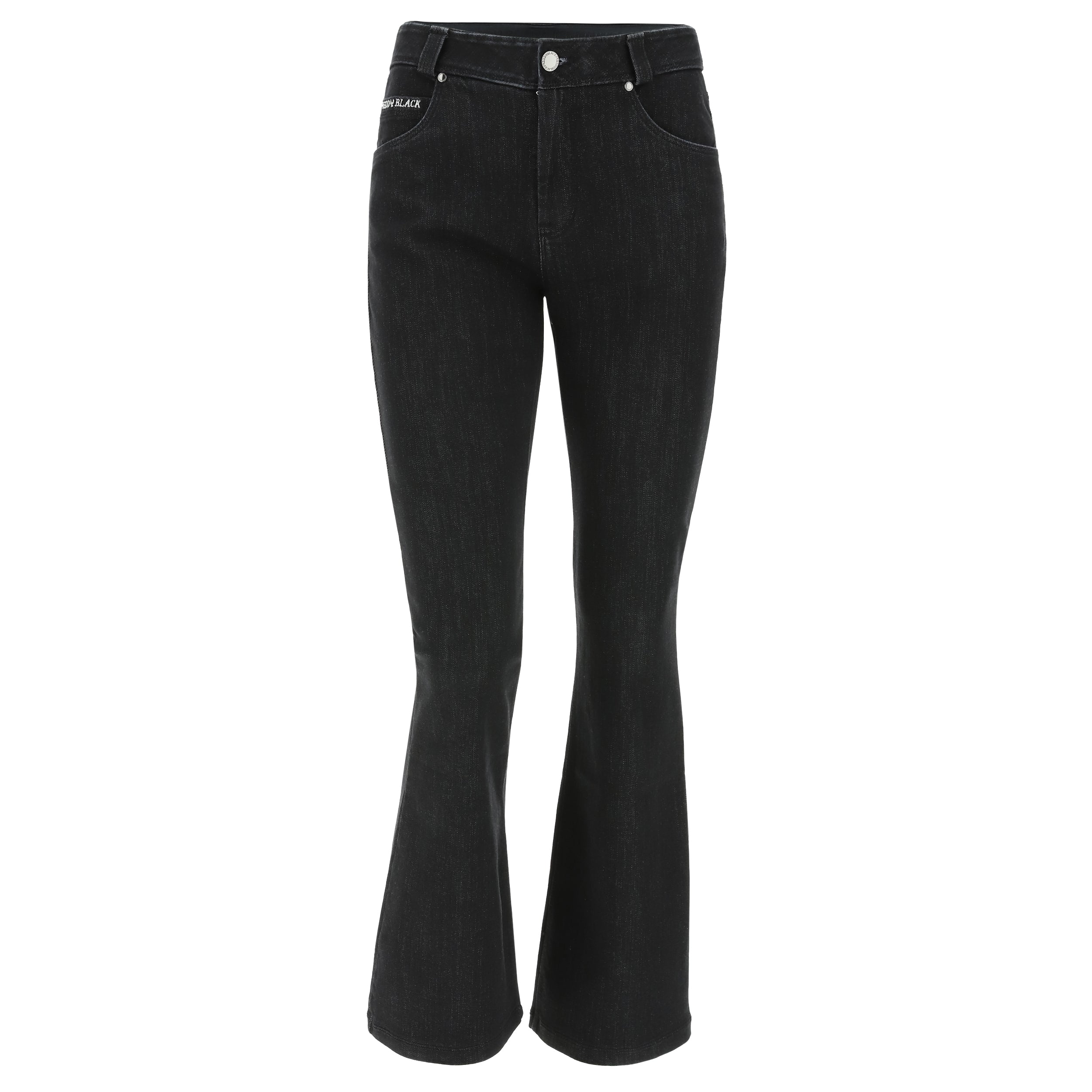 BLACK13RF103-J7N) Cropped Flare FREDDY BLACK Jeans in Stretch Black D –  Freddy Pantroom Benelux